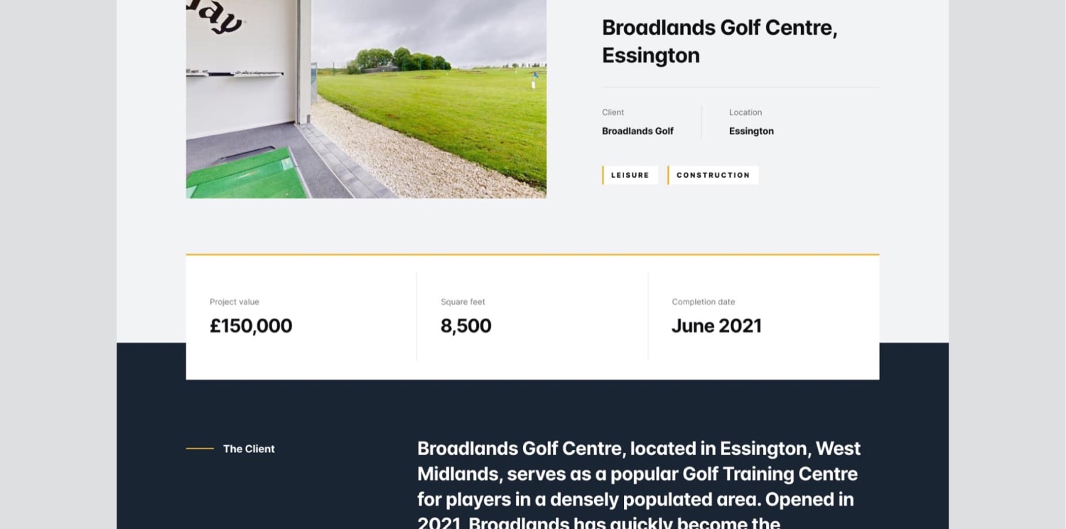 An inner project case-study page on the SOLJET website